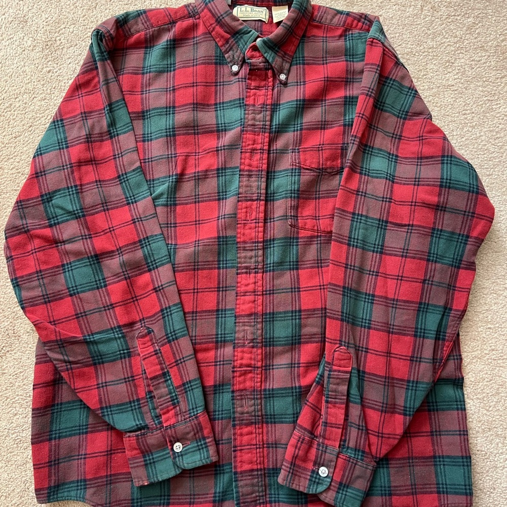 LL Bean flannel men’s large Made in USA 1990’s